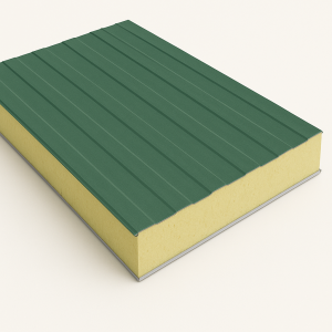 Стеновая сэндвич-панель с минеральной ватой 80 мм RAL 5005 в наличии в Москве