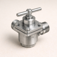 Кран пробковый 3-х ходовой ВР/ВР/ВР AISI 316L DN 25